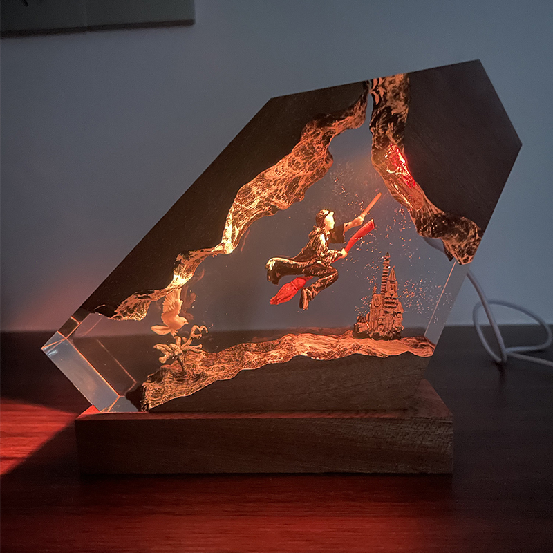 Ahşap Reçine Epoksi Lamba Sihi - Desk Setup Lamp incelemesi ve fiyatı