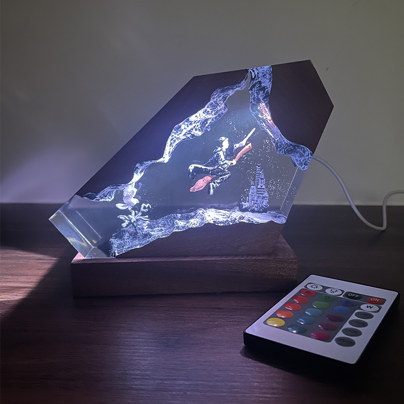Ahşap Reçine Epoksi Lamba Sihi - Desk Setup Lamp incelemesi ve fiyatı